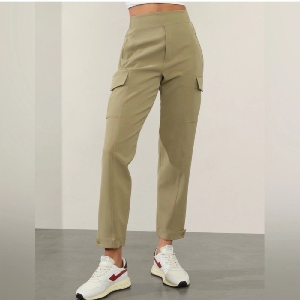 Athleta Endless Cargo Pant Womens 4 Olive Branch Green Quick Dry 467187